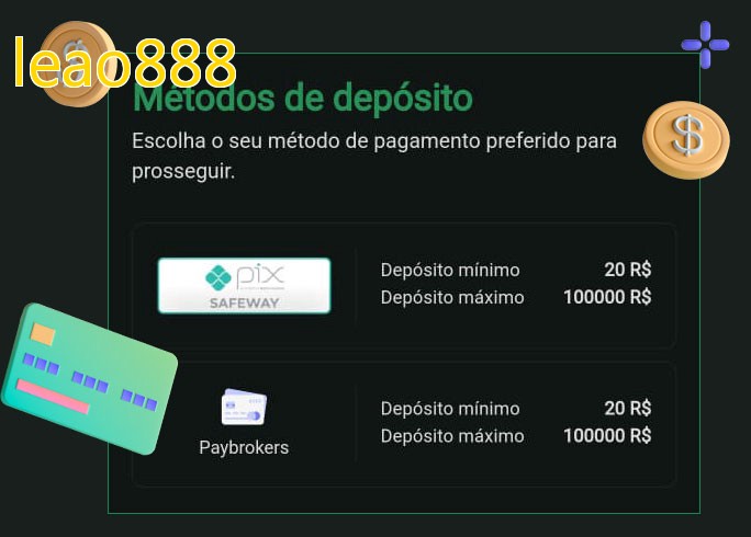 O cassino leao888bet oferece uma grande variedade de métodos de pagamento