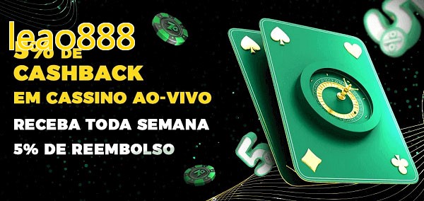 Promoções do cassino ao Vivo leao888